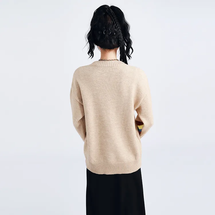 SNZX Knitwear Women's Rainbow Oat Gray-2