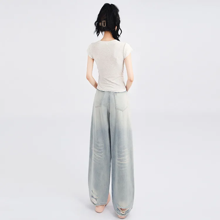 SNZX Jeans Women's Light Blue Pants-2