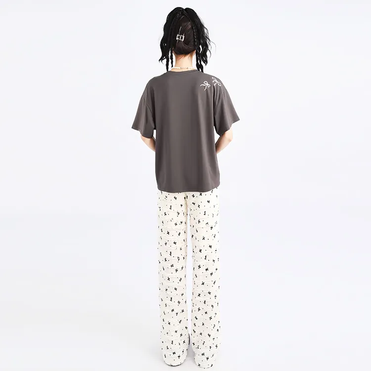 SNZX Casual Suit Women's Gray+White-2