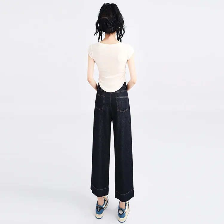 SNZX Jeans Women's Denim Blue Ankle Length-2