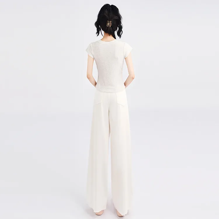 SNZX Jeans Women's White Pants-2