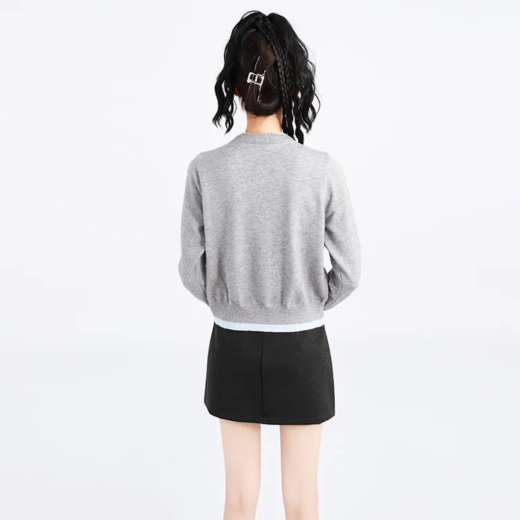 SNZX Casual Short Skirts Women's Gray-2