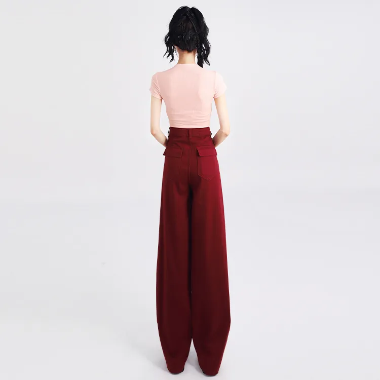 SNZX Jeans Women's Ancora Red Pants-2