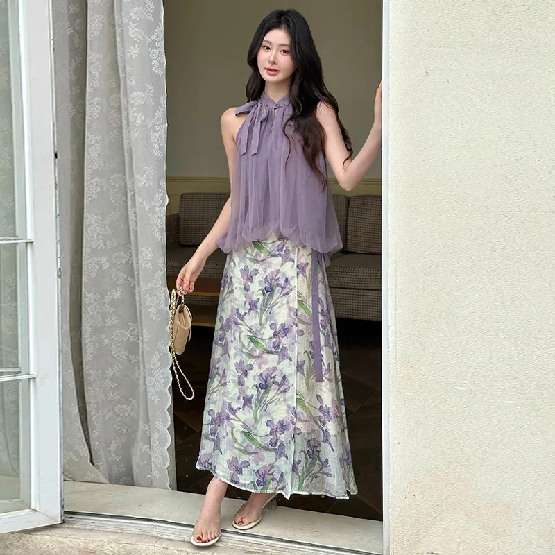 SNZX Two Piece Skirt Sets Women's-4