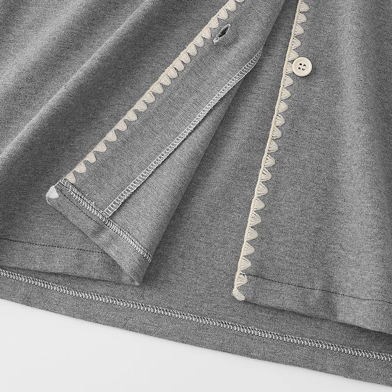 Beast's Secret Pajama Set Women's Gray Coffee-4