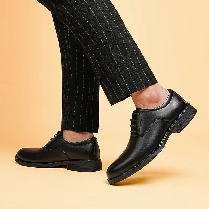Warrior Fashion Business Dress Shoes Men's Black-2