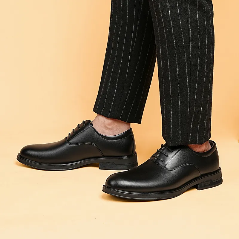 Warrior Fashion Business Dress Shoes Men's Black-1