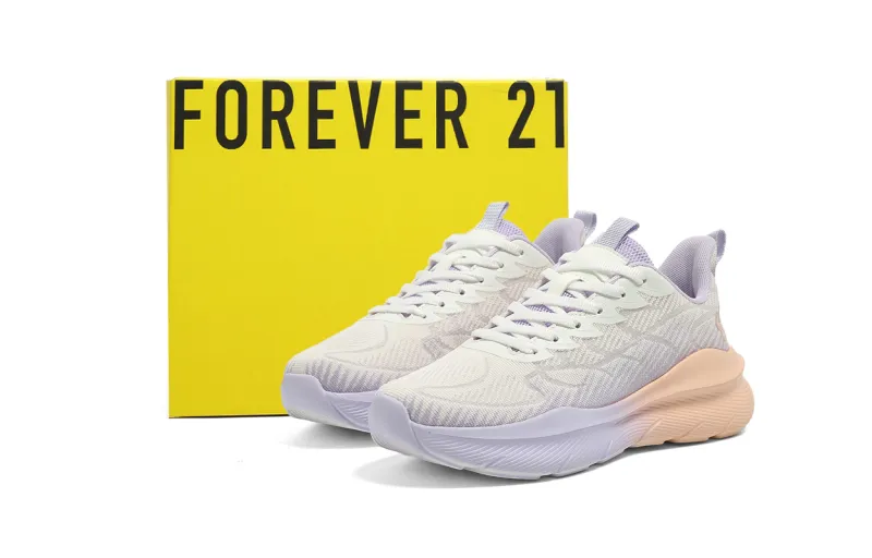 FOREVER 21 Rebound Height Increase Low Top Running Shoes Women's Pink Purple-5