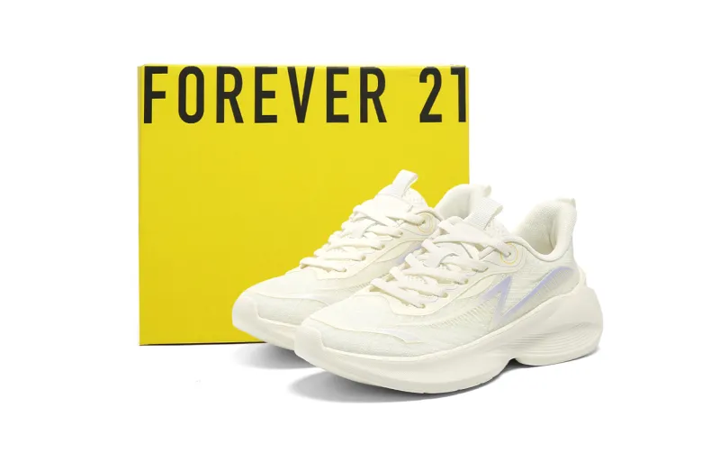 FOREVER 21 Anti Slip Wear Resistant Low Top Running Shoes Women's Beige-5