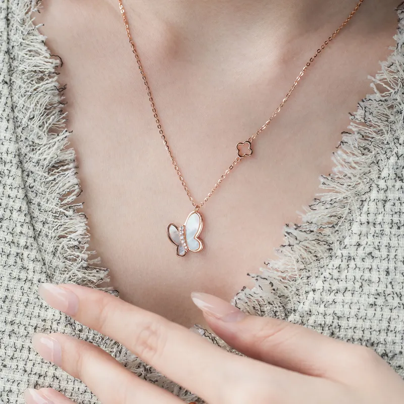 AKOYA S925 Silver Necklaces Women's-2