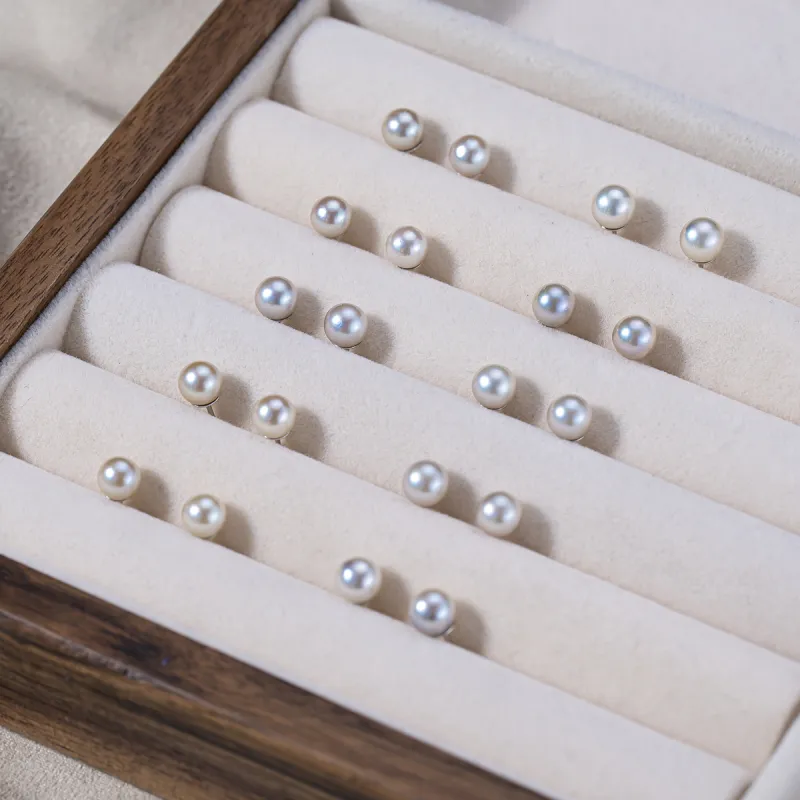 AKOYA Pearl Stud Earrings Unisex-5