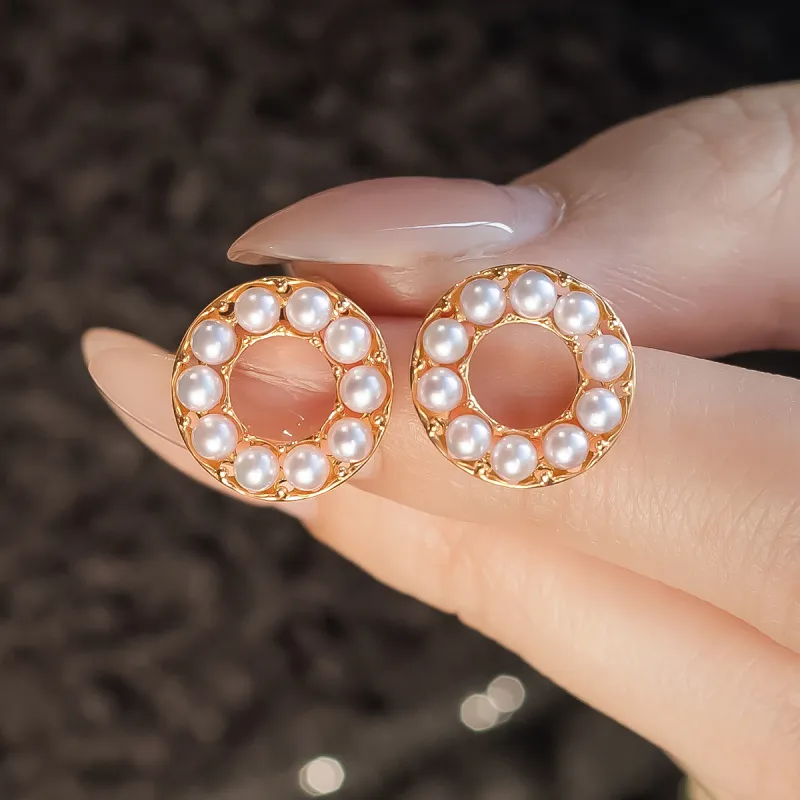 AKOYA Saltwater Pearl Earrings Women's-5