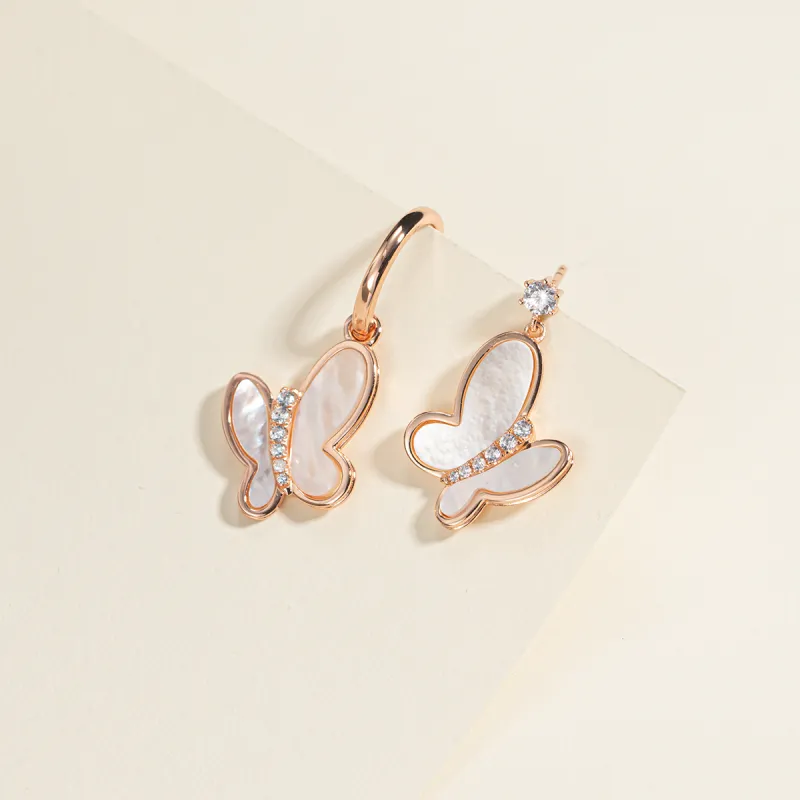 AKOYA S925 Silver Earrings Women's-1