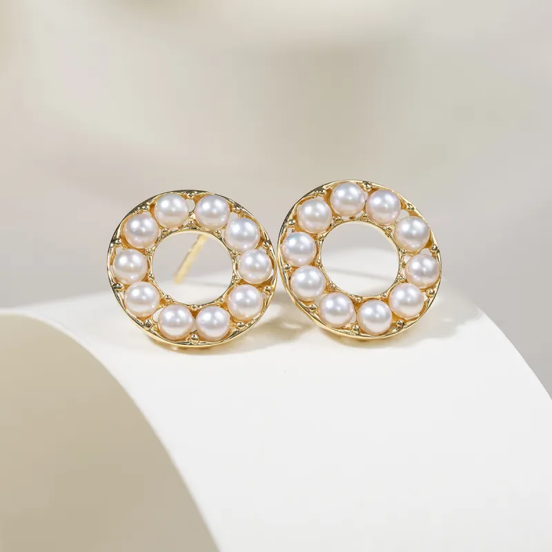 AKOYA Saltwater Pearl Earrings Women's-1