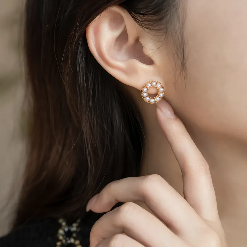 AKOYA Saltwater Pearl Earrings Women's-4