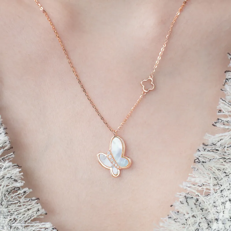 AKOYA S925 Silver Necklaces Women's-5