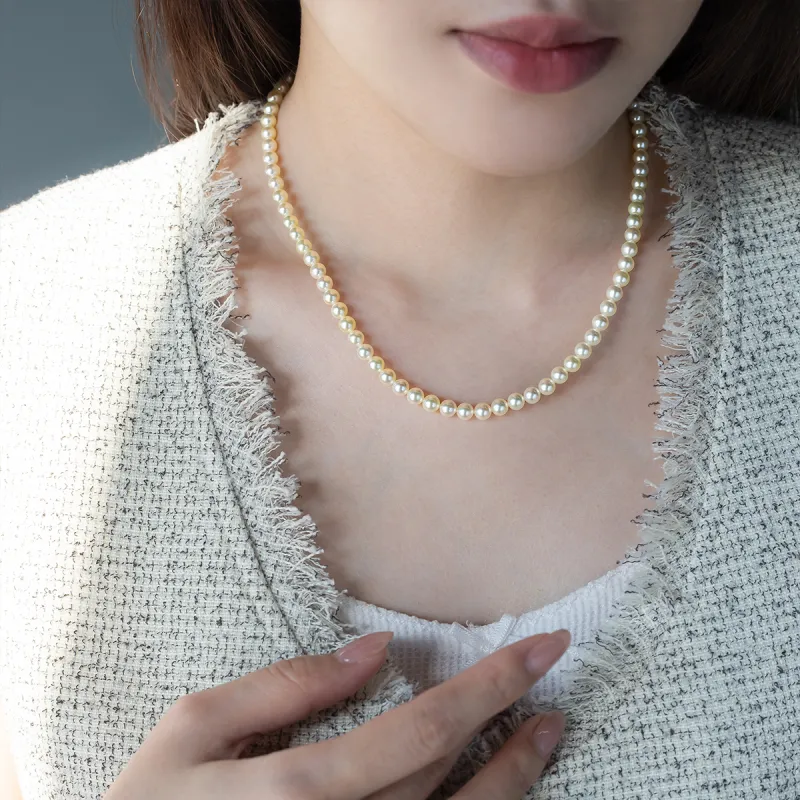 AKOYA Saltwater Pearl Necklaces Women's-5