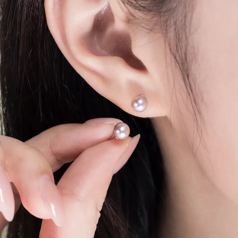 AKOYA Pearl Stud Earrings Unisex-2