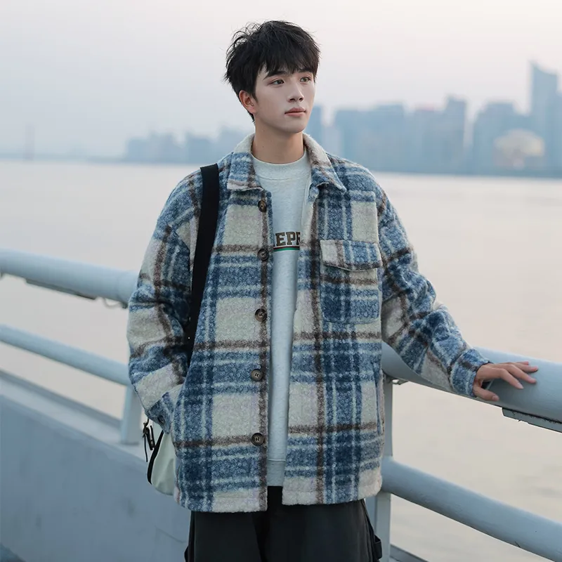 PEIMENG Jackets Coats Unisex Sky Blue-5