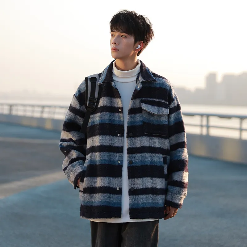 PEIMENG Jackets Coats Unisex Deep Sea Blue-3