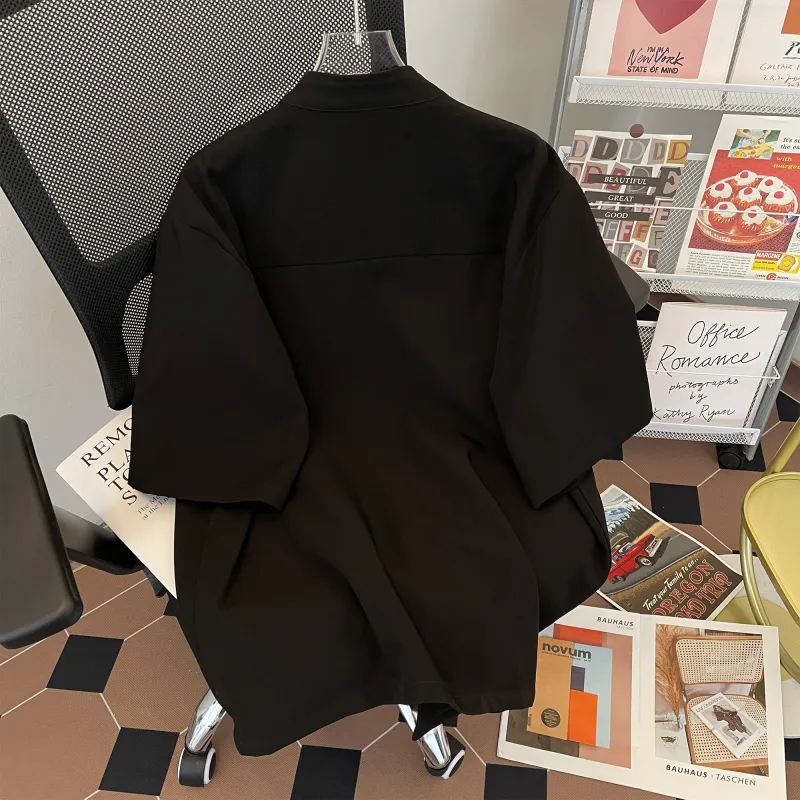 PEIMENG Shirts Unisex Black-0