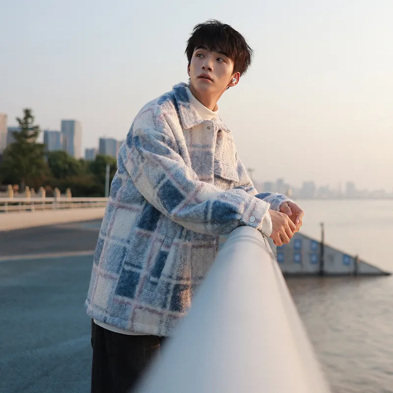 PEIMENG Jackets Coats Unisex Sky Blue-6