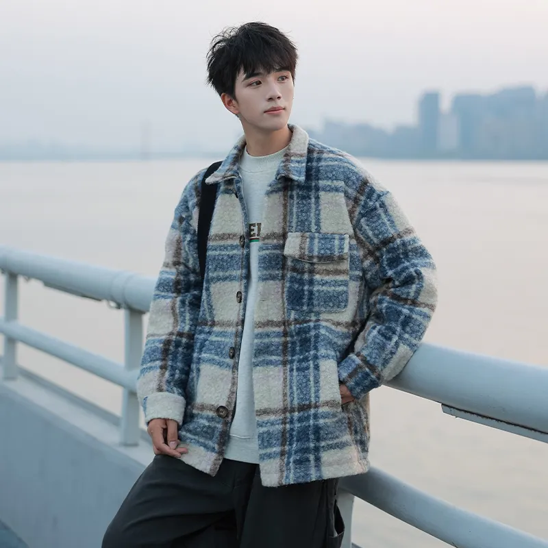 PEIMENG Jackets Coats Unisex Sky Blue-7