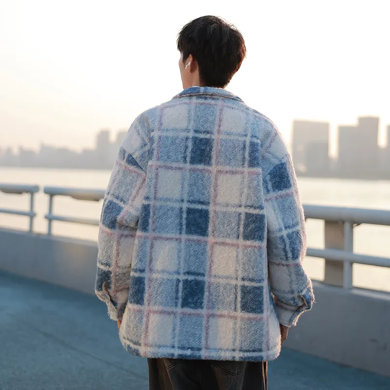 PEIMENG Jackets Coats Unisex Sky Blue-7