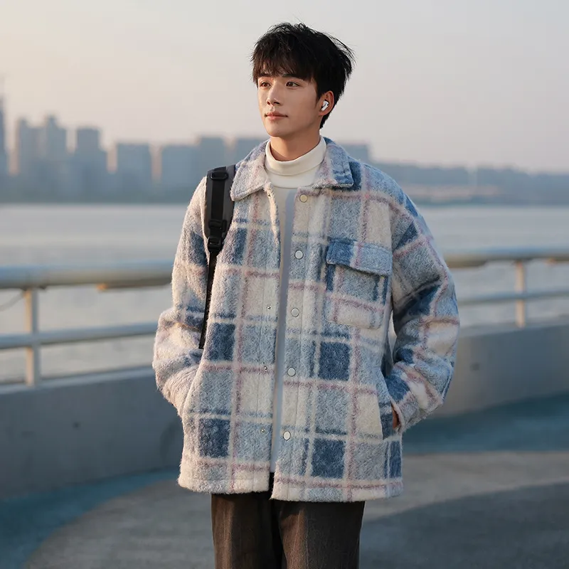 PEIMENG Jackets Coats Unisex Sky Blue-3