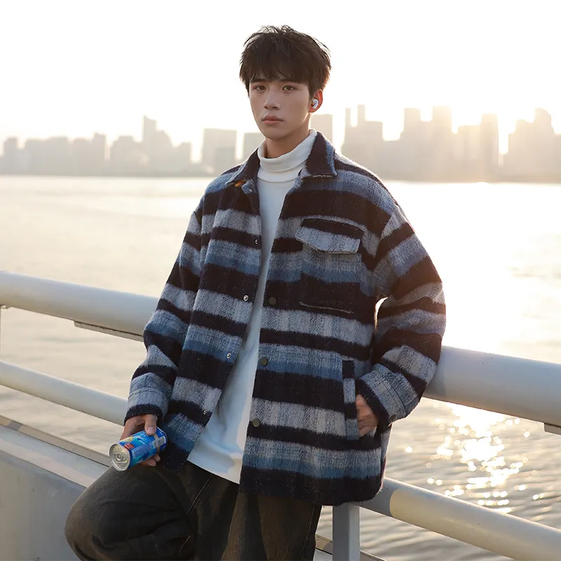 PEIMENG Jackets Coats Unisex Deep Sea Blue-6