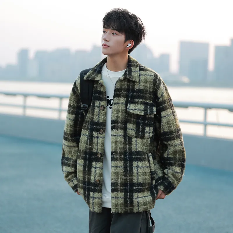 PEIMENG Jackets Coats Unisex Dark Army Green-4