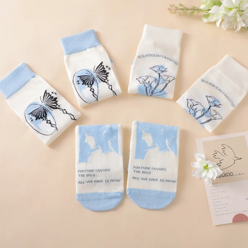 JUNEROSE Mid Calf Socks Women's 3 Pack Multicolor-2