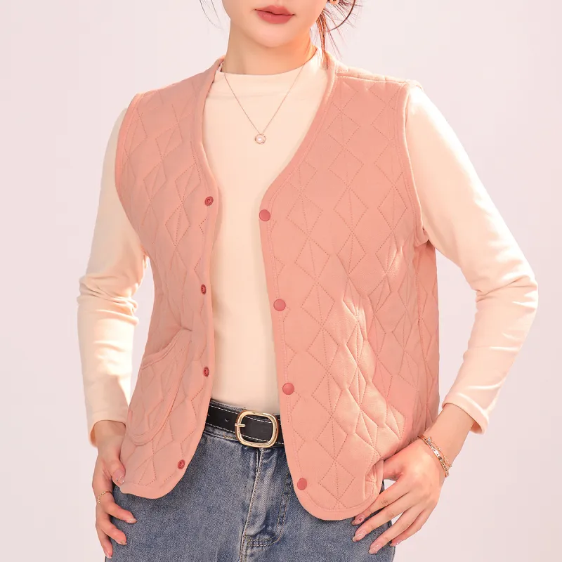 JUNEROSE Thermal Tops Women's Pink-2