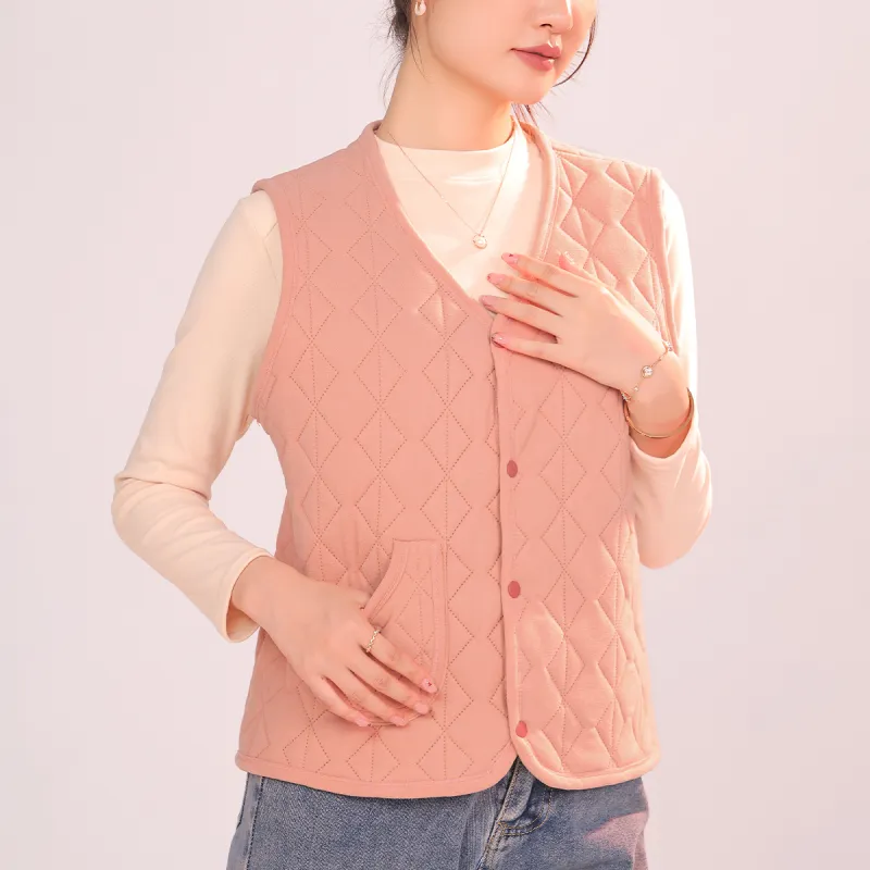 JUNEROSE Thermal Tops Women's Pink-3