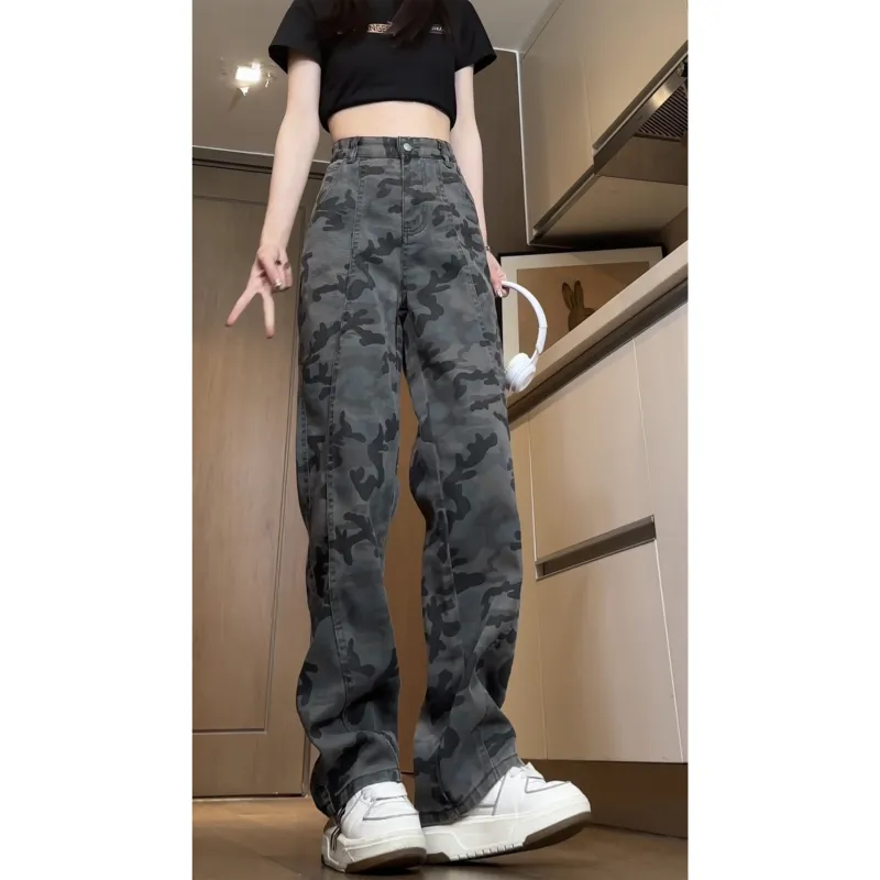 EOOVEN Jeans Unisex Camouflage Black-2