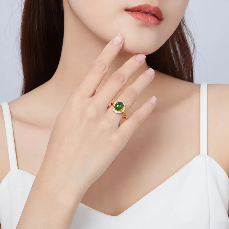 Zhi Yu Yun Xiang Rings Jasper Women's-2