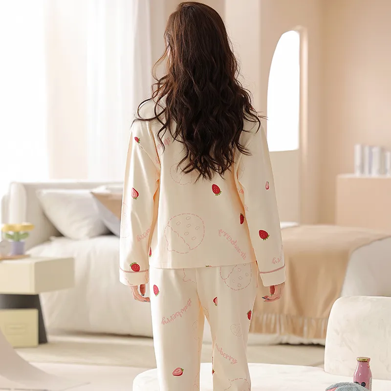 Ordifen Pajama Set Women's Apricot-1