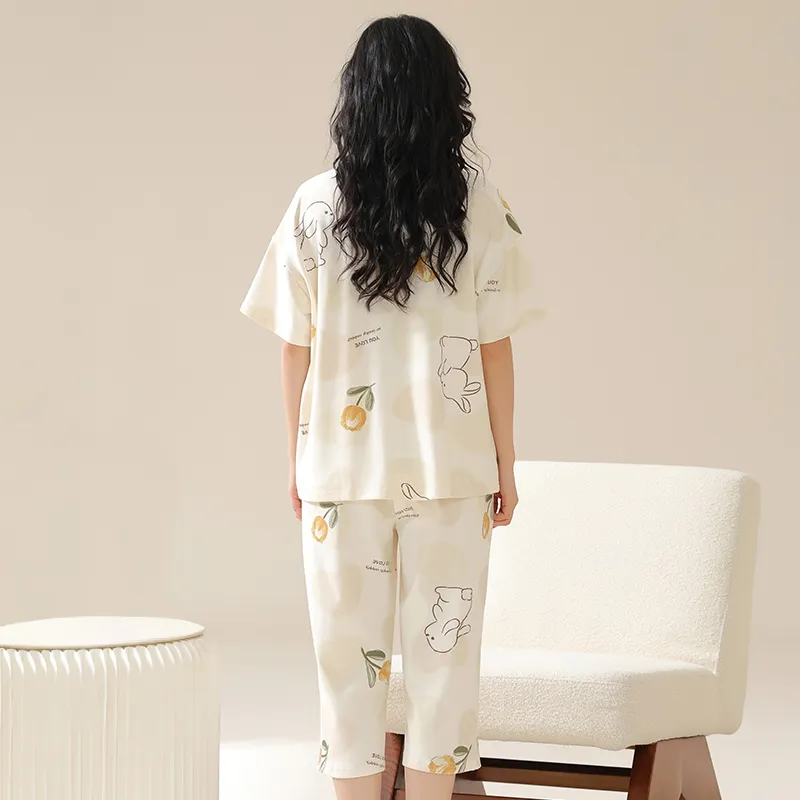 Ordifen Pajama Set Women's White-1