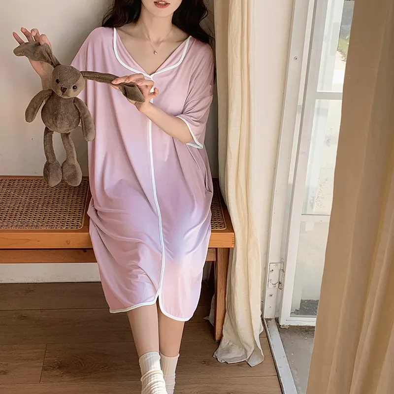 Ordifen Nightgown Women's Light Pink-4