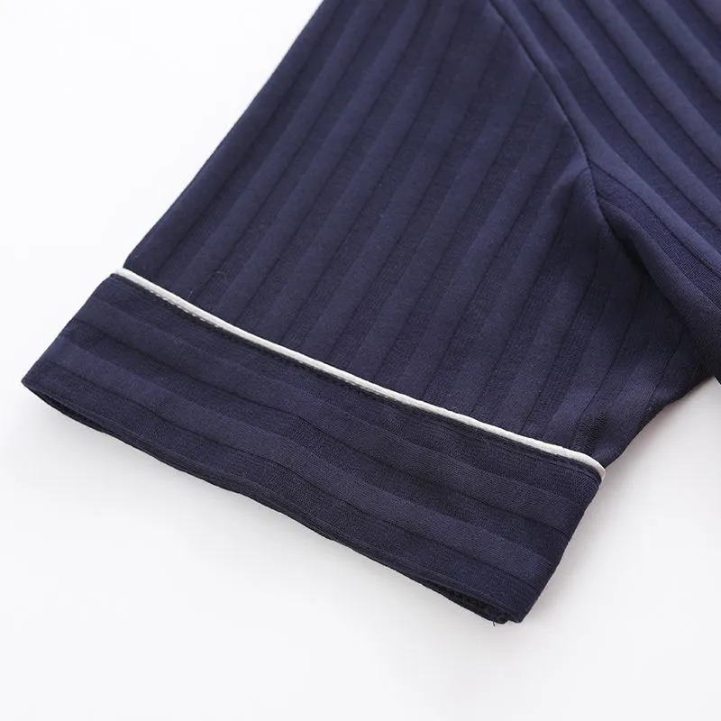 Ordifen Pajama Set Men's Dark Blue-3