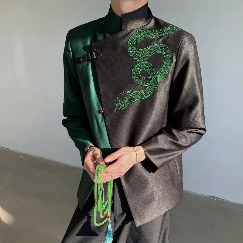 H.V.G.A Business Suit Unisex Black Plus Green-3
