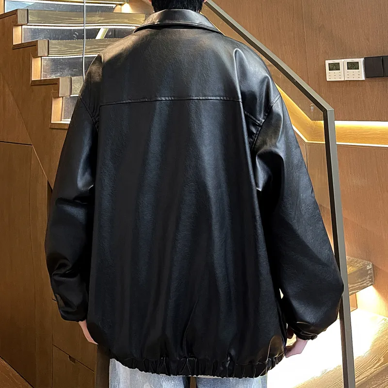 H.V.G.A Leather Jacket Unisex Black-7