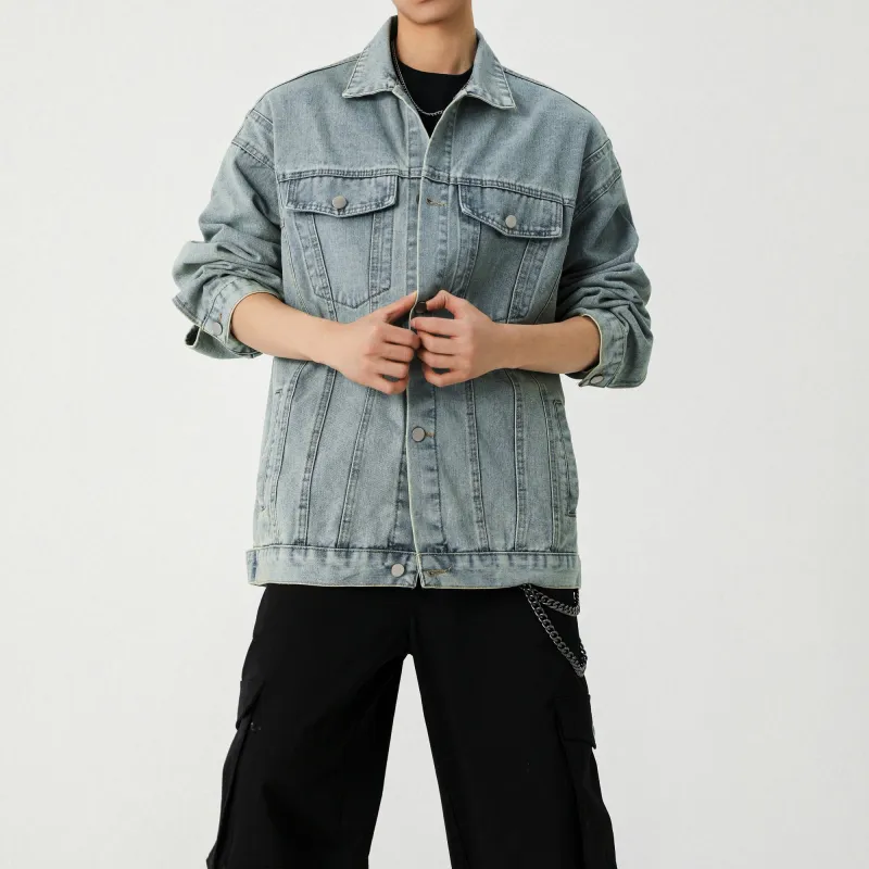 H.V.G.A Denim Jacket Unisex Turquoise-4