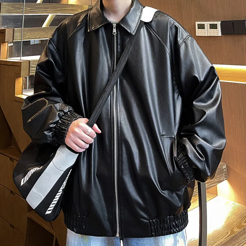 H.V.G.A Leather Jacket Unisex Black-8