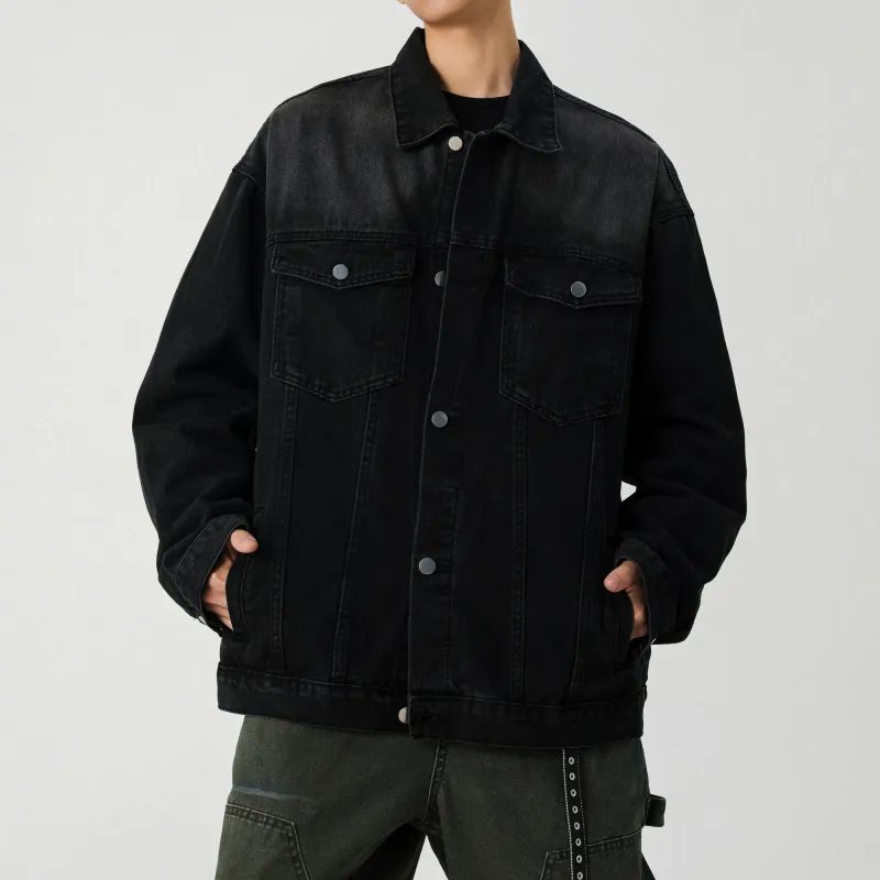H.V.G.A Denim Jacket Unisex Black-4