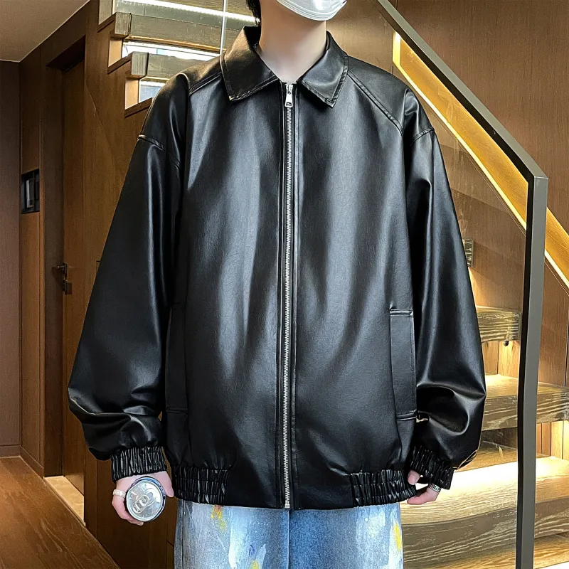 H.V.G.A Leather Jacket Unisex Black-3