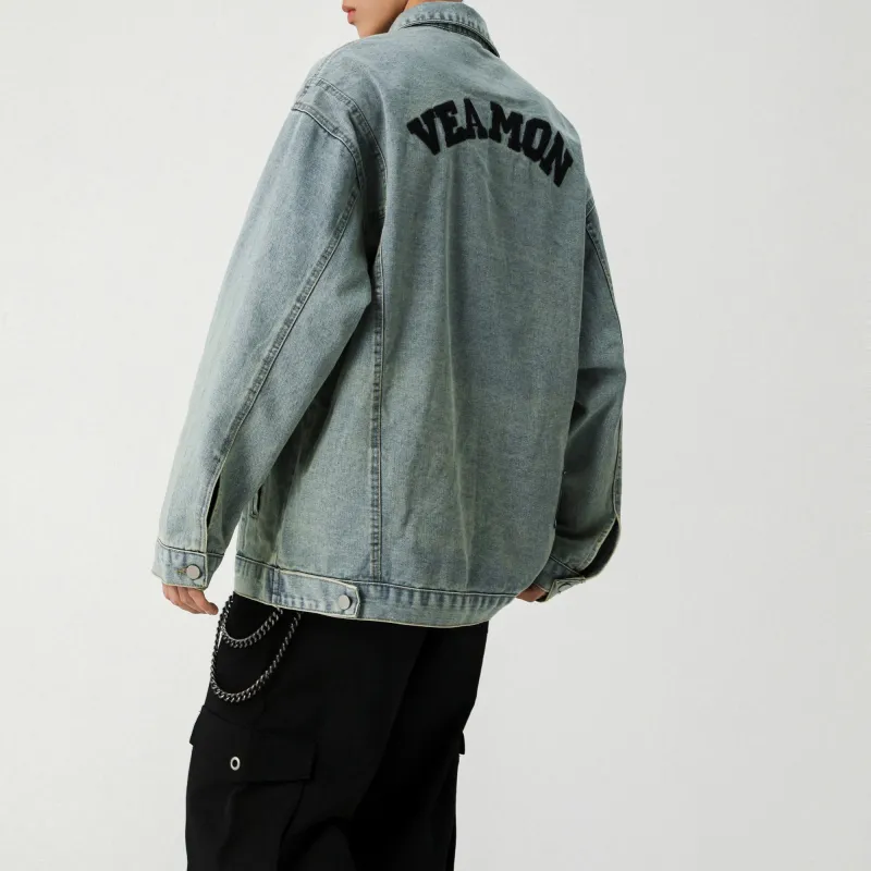 H.V.G.A Denim Jacket Unisex Turquoise-5