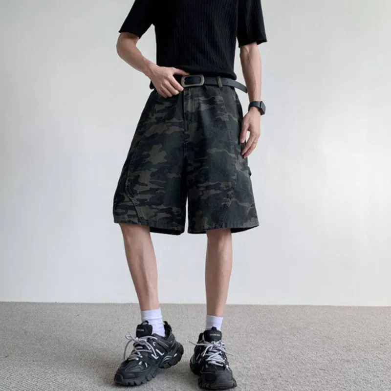 H.V.G.A Denim Shorts Unisex Camouflage-3