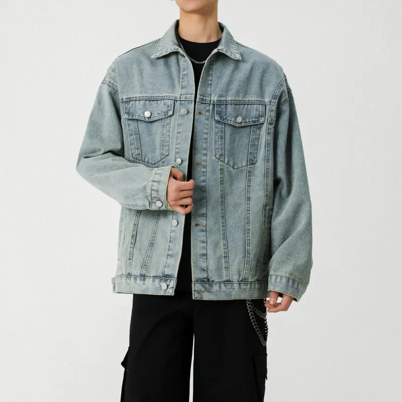 H.V.G.A Denim Jacket Unisex Turquoise-1