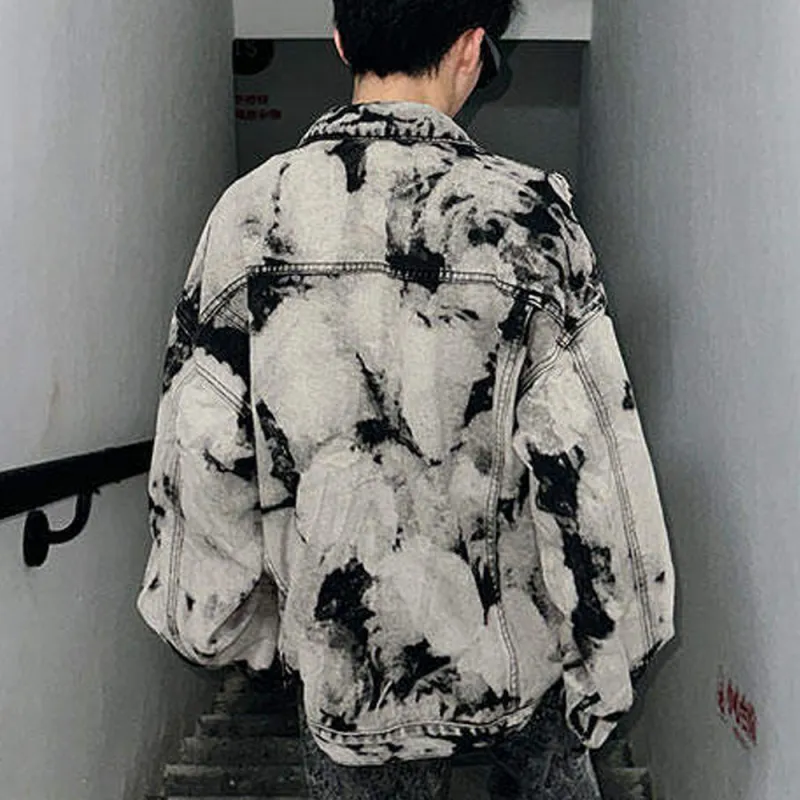H.V.G.A Denim Jacket Unisex Black Gray Color-1